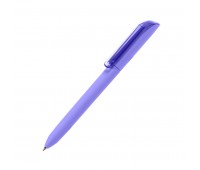 Ручка шариковая FLOW PURE c покрытием soft touch и прозрачным клипом Цвет: Фиолетовый