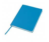 Бизнес-блокнот "Cubi", 150*180 мм, лазурный, кремовый форзац, мягкая обложка, в линейку Цвет: Голубой