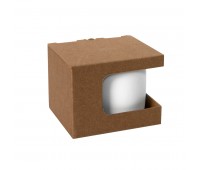 Коробка для кружек 23504, 26701, размер 12,3х10,0х9,2 см, микрогофрокартон, коричневый Цвет: коричневый