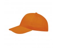Бейсболка SUNNY, 5 клиньев, застежка на липучке Цвет: Оранжевый
