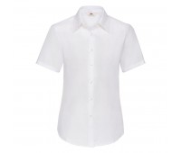 Рубашка женская SHORT SLEEVE OXFORD SHIRT LADY-FIT 130 Цвет: Белый