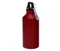 Бутылка для воды "Mento", с карабином, 400 мл. Цвет: Красный