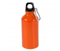 Бутылка для воды "Mento",  с карабином, 400 мл. Цвет: Оранжевый