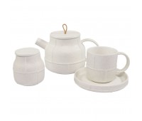 Набор PROVENCE: чайник,чайная пара и сахарница в подарочной упаковке, фарфор Цвет: белый