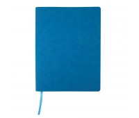 Бизнес-блокнот "Biggy", B5 формат, голубой, серый форзац, мягкая обложка, в клетку Цвет: Голубой