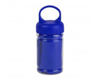Полотенце спортивное в пластиковом боксе с карабином ACTIVE Цвет: Синий