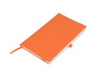 Бизнес-блокнот "Gracy", 130х210 мм, оранжев., кремовая бумага, гибкая обложка, в линейку, на резинке Цвет: Оранжевый
