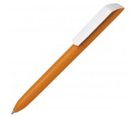 Ручка шариковая FLOW PURE с белым клипом Цвет: Оранжевый
