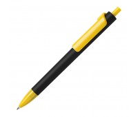 Ручка шариковая FORTE SOFT BLACK, покрытие soft touch Цвет: Желтый