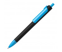 Ручка шариковая FORTE SOFT BLACK, покрытие soft touch Цвет: Голубой