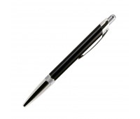 Шариковая ручка Bali, черная, в тубусе (серебро)