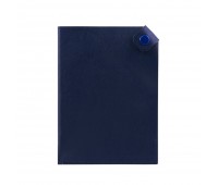 Чехол для паспорта PURE 140*90 мм., застежка на кнопке, натуральная кожа (гладкая), синий