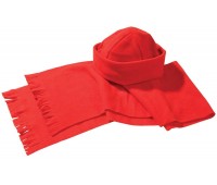Комплект Unit Fleecy: шарф и шапка, красный