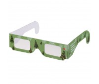 Новогодние 3D очки «Елочки», зеленые