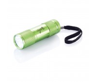 Алюминиевый фонарик Quattro, зеленый